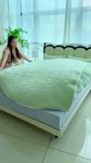 Winter Solid Flannel Elastic Fitted Bedsheets for Double Bed